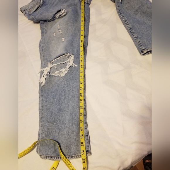 NWT H&M Original Strainght Fit Hogh Waist & Denim Size 30 Color Light Blue - Picture 4 of 10